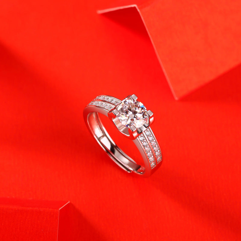 Lady's Four Claw (Love Me) Moissanite Ring