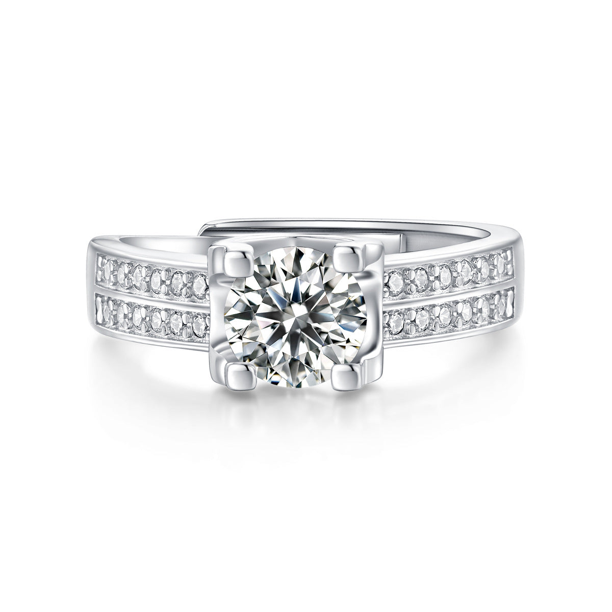 Lady's Four Claw (Love Me) Moissanite Ring