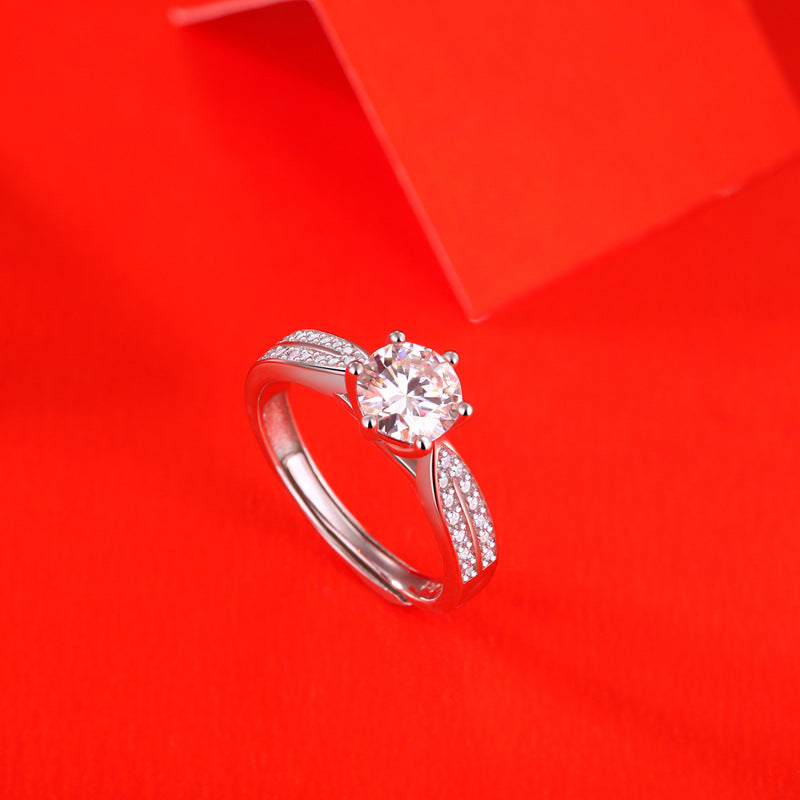 Lady's Six Claw (Adore You) Moissanite Ring