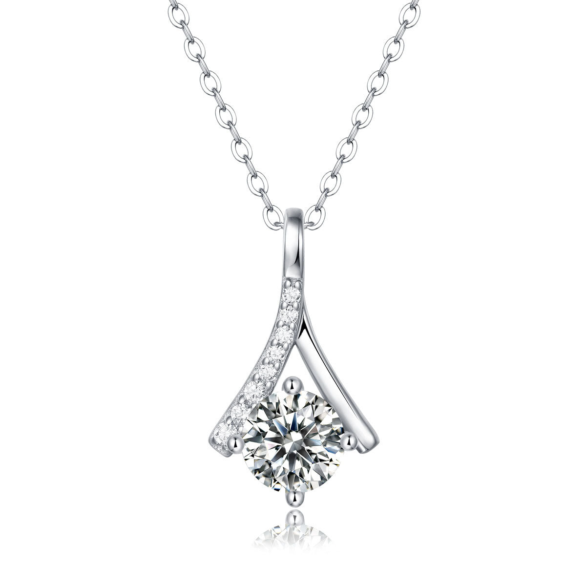 Pretty Moissanite Make a Wish Necklace