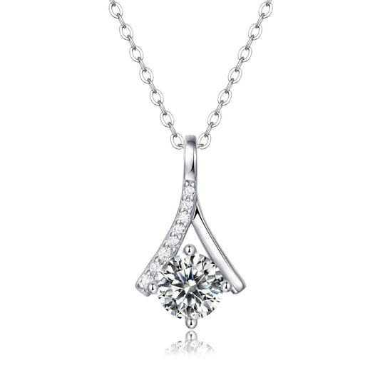 Pretty Moissanite Make a Wish Necklace