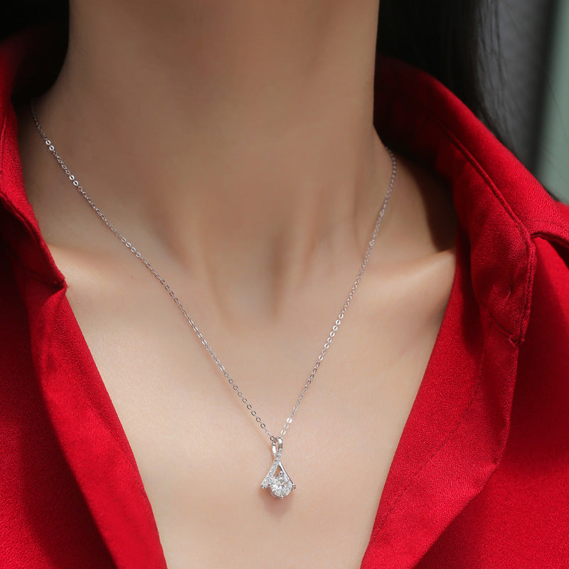 Pretty Moissanite Make a Wish Necklace