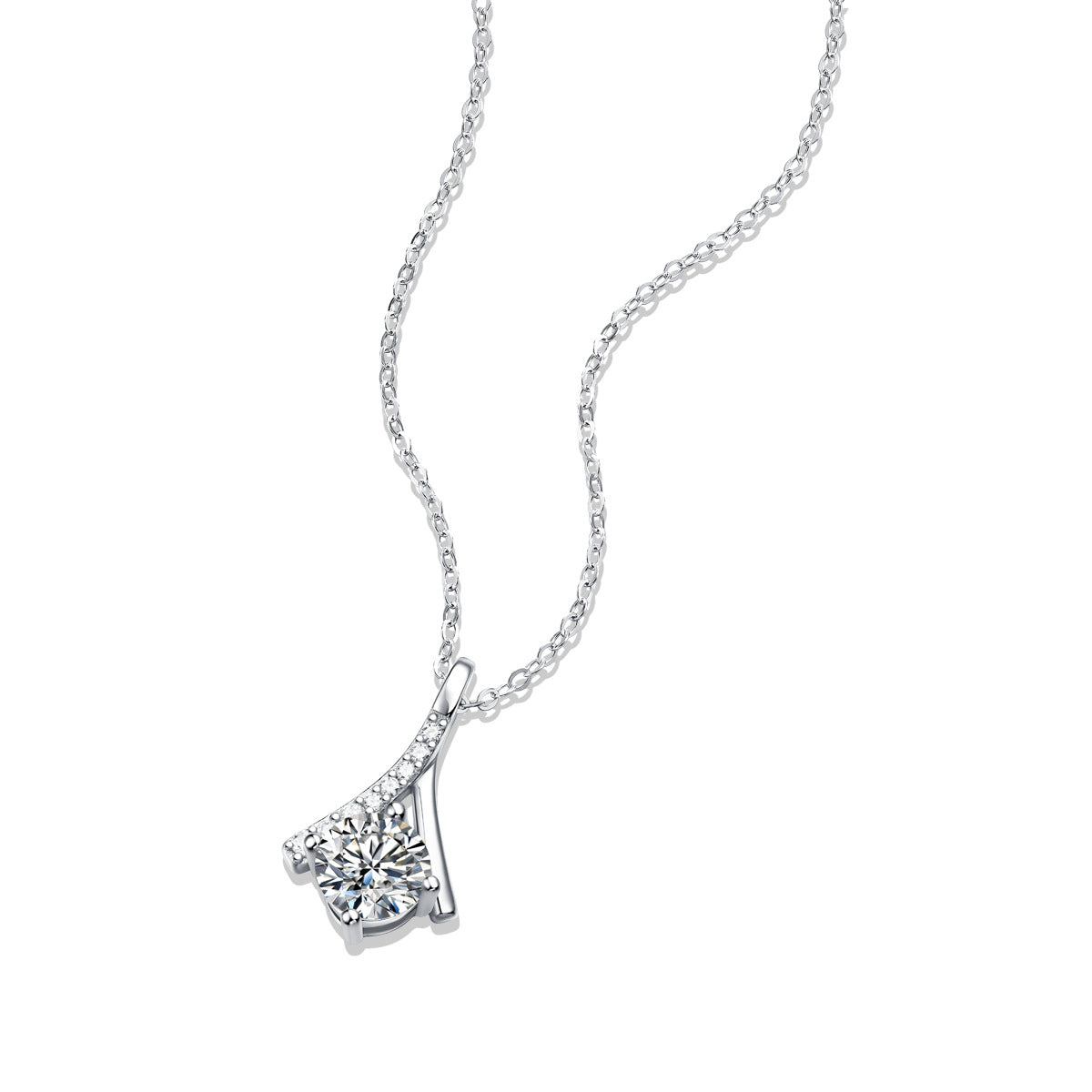 Pretty Moissanite Make a Wish Necklace