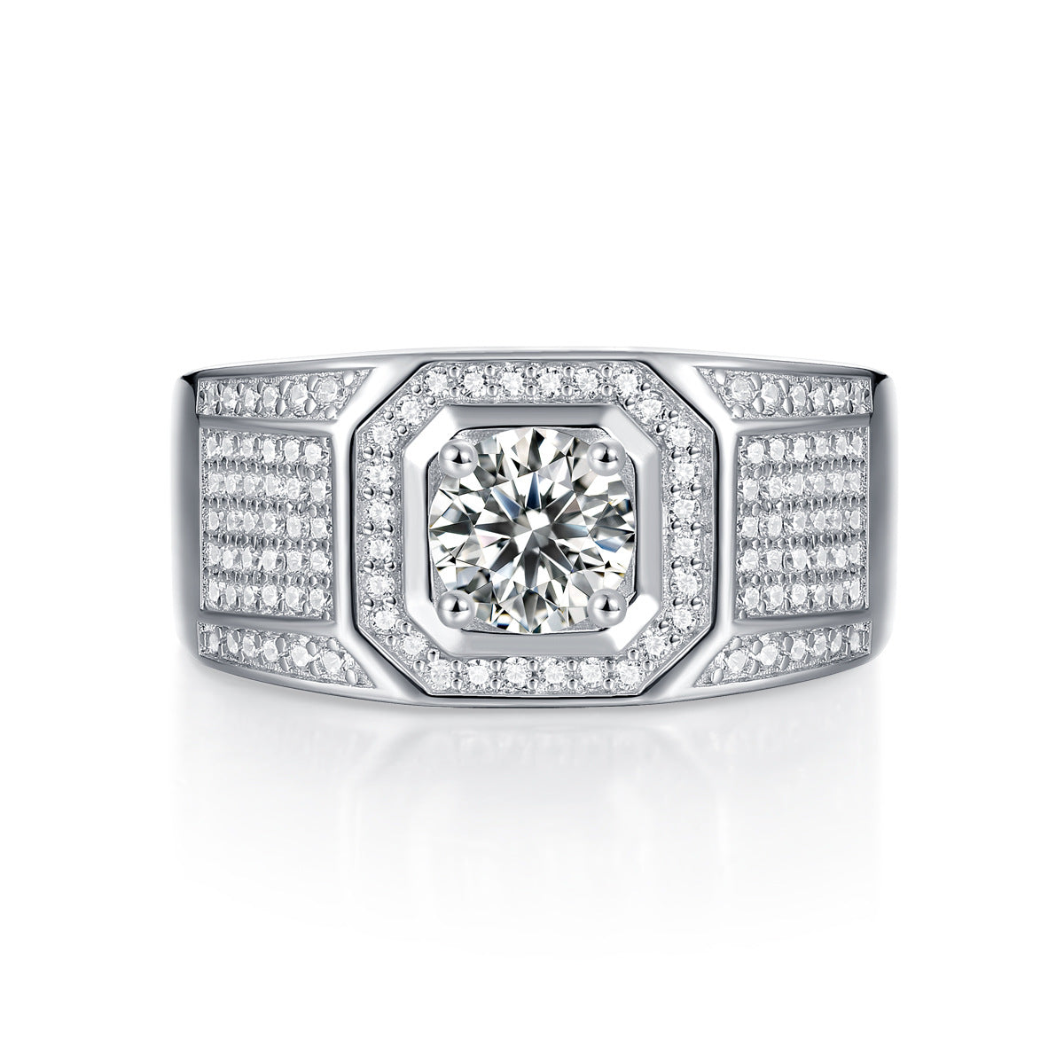 Men Moissanite Ring